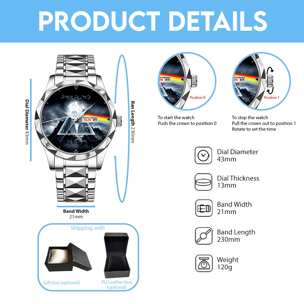 Pink Floyd Alloy Luxury Quartz Watch - GNE 4027