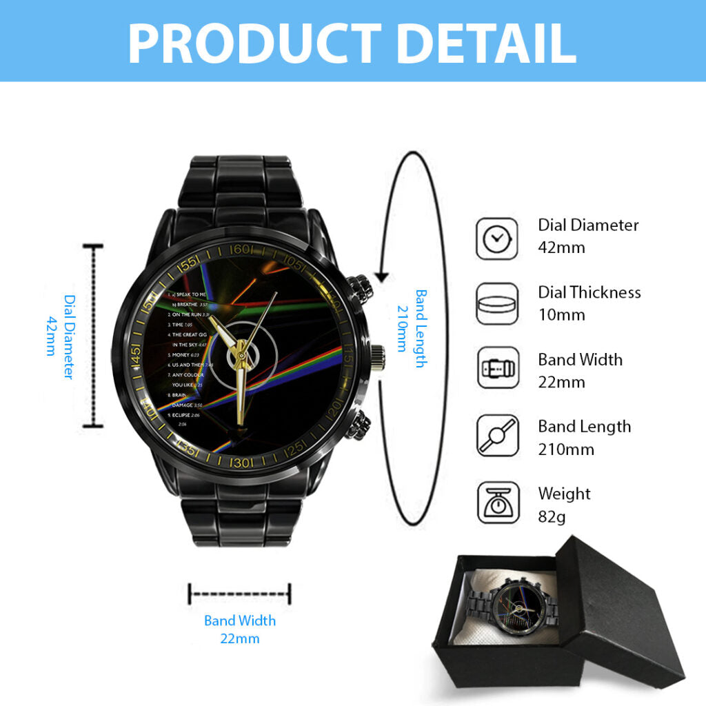 Pink Floyd Black Stainless Steel Watch - TANTN24873