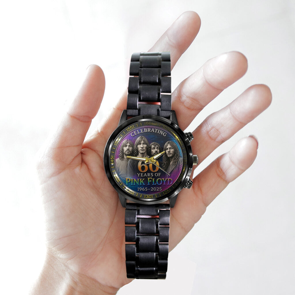 Pink Floyd 60th Anniversary Black Stainless Steel Watch - TANTN24646