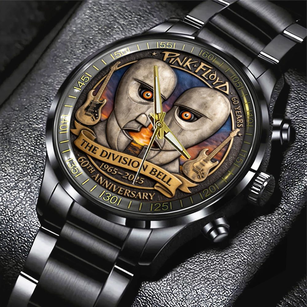 Pink Floyd 60th Anniversary Black Stainless Steel Watch - TANTN19755