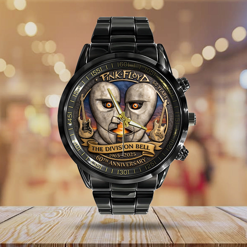 Pink Floyd 60th Anniversary Black Stainless Steel Watch - TANTN19755