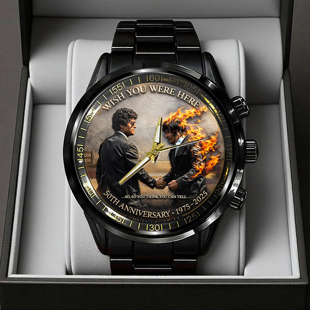 Pink Floyd 60th Anniversary Black Stainless Steel Watch - TANTN19759