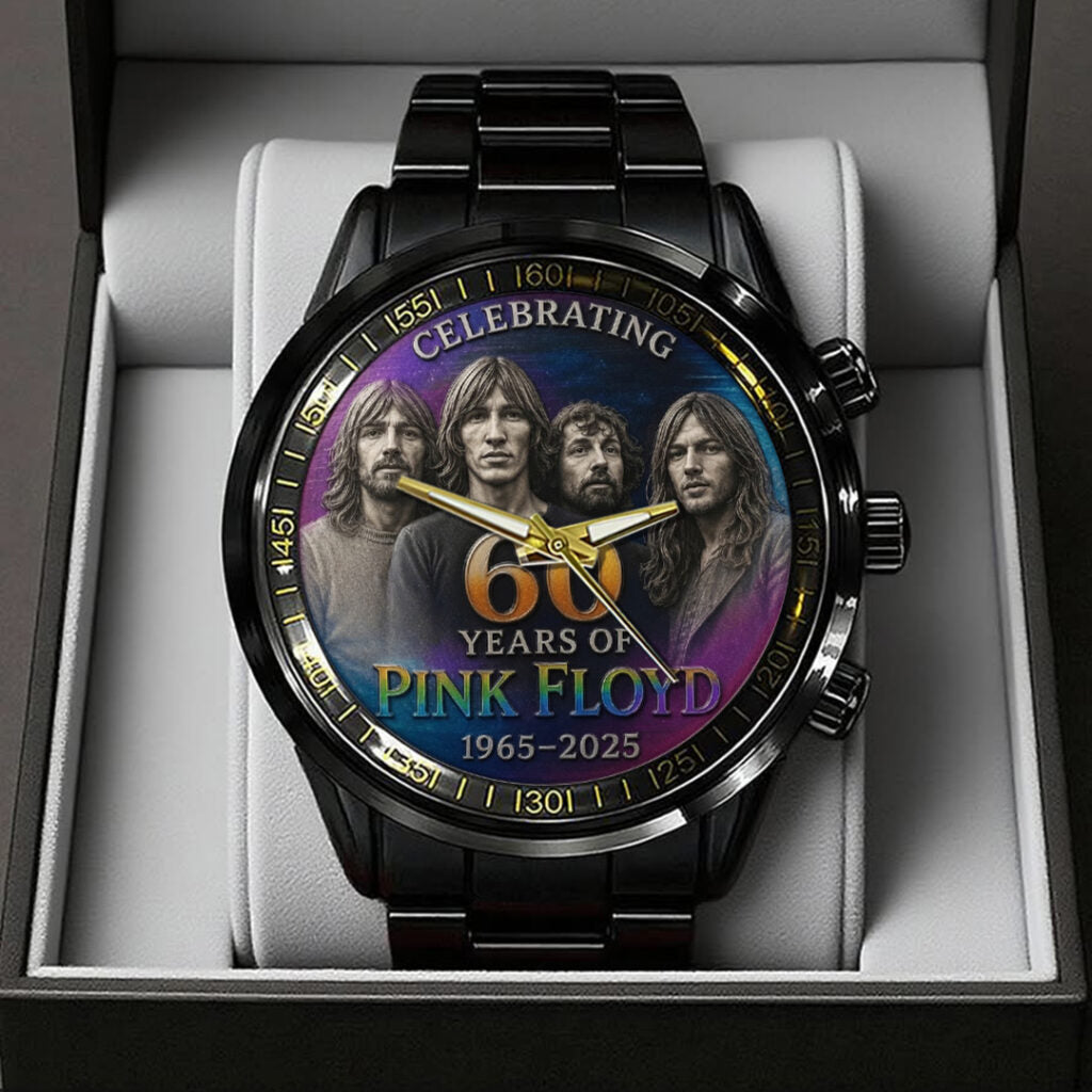 Pink Floyd 60th Anniversary Black Stainless Steel Watch - TANTN24646