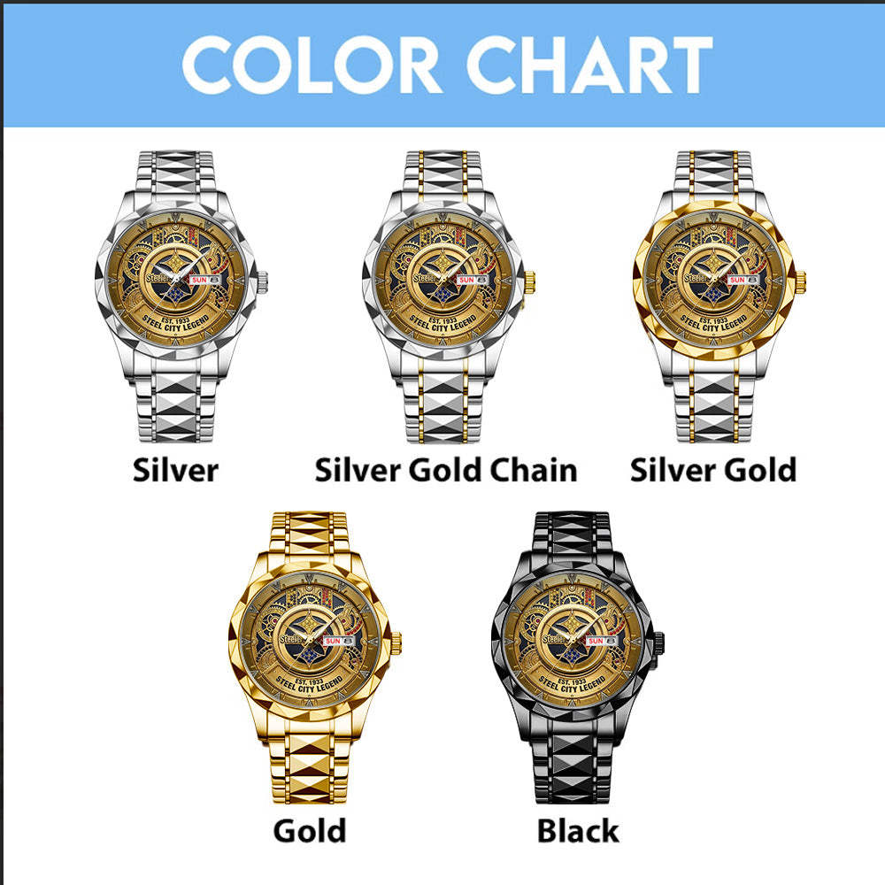 Pittsburgh Steelers Alloy Luxury Quartz Watch - TANTN20785