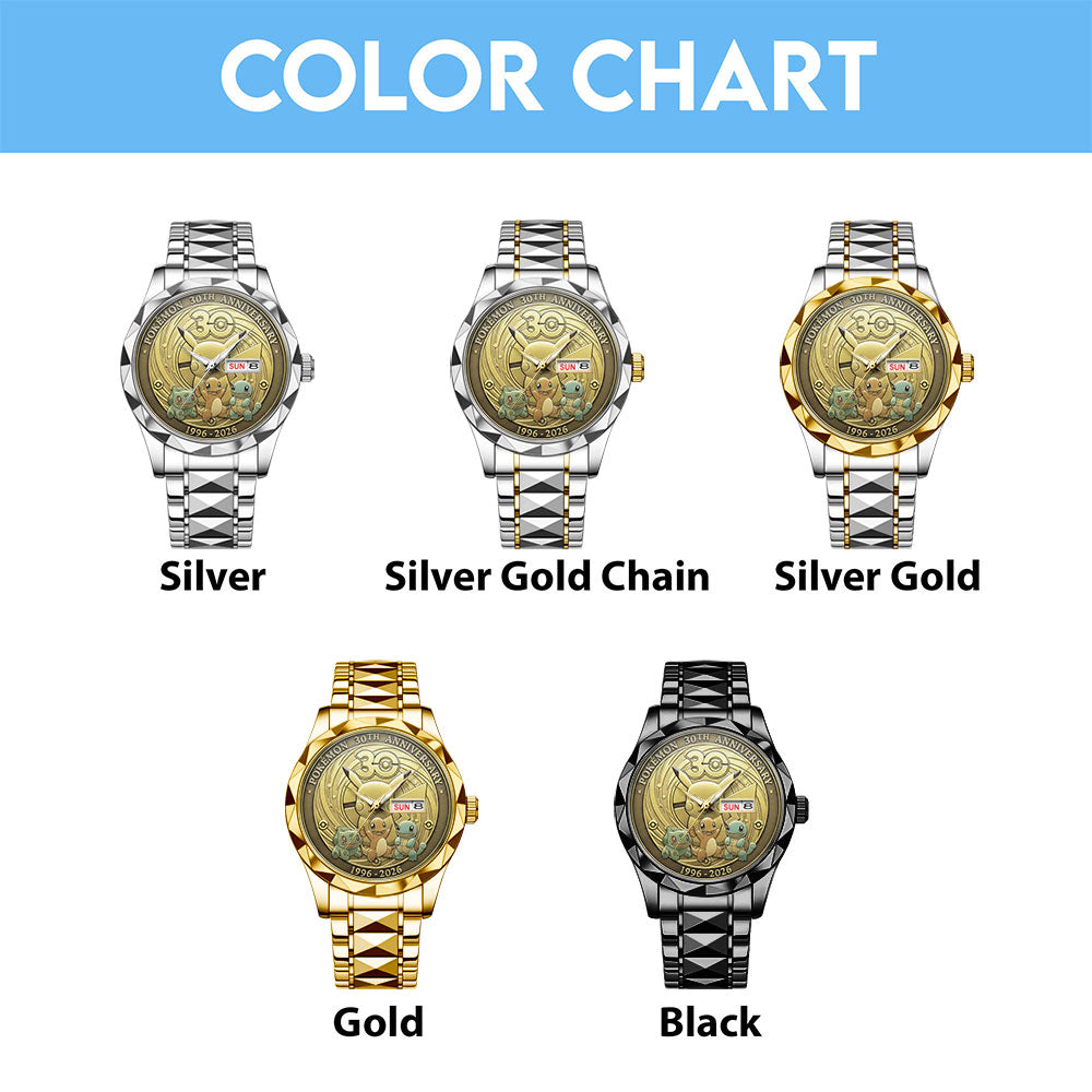 Pokemon 30th Anniversary Alloy Luxury Quartz Watch - GNE4835