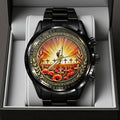 Poppy Remembrance Military Black Stainless Steel Watch - TANTN18442