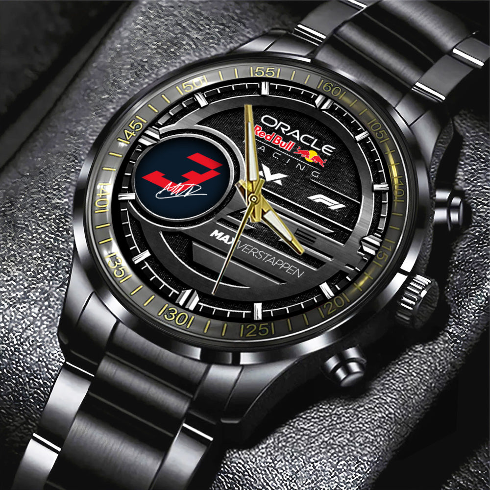 Red Bull Racing x Max Verstappen Black Stainless Steel Watch - TANTN20087