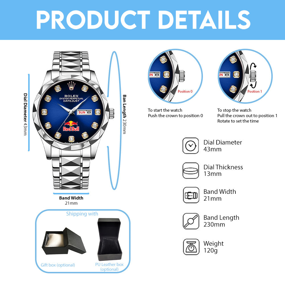 Red Bull Racing x Rolex Alloy Luxury Quartz Watch - GNE6299