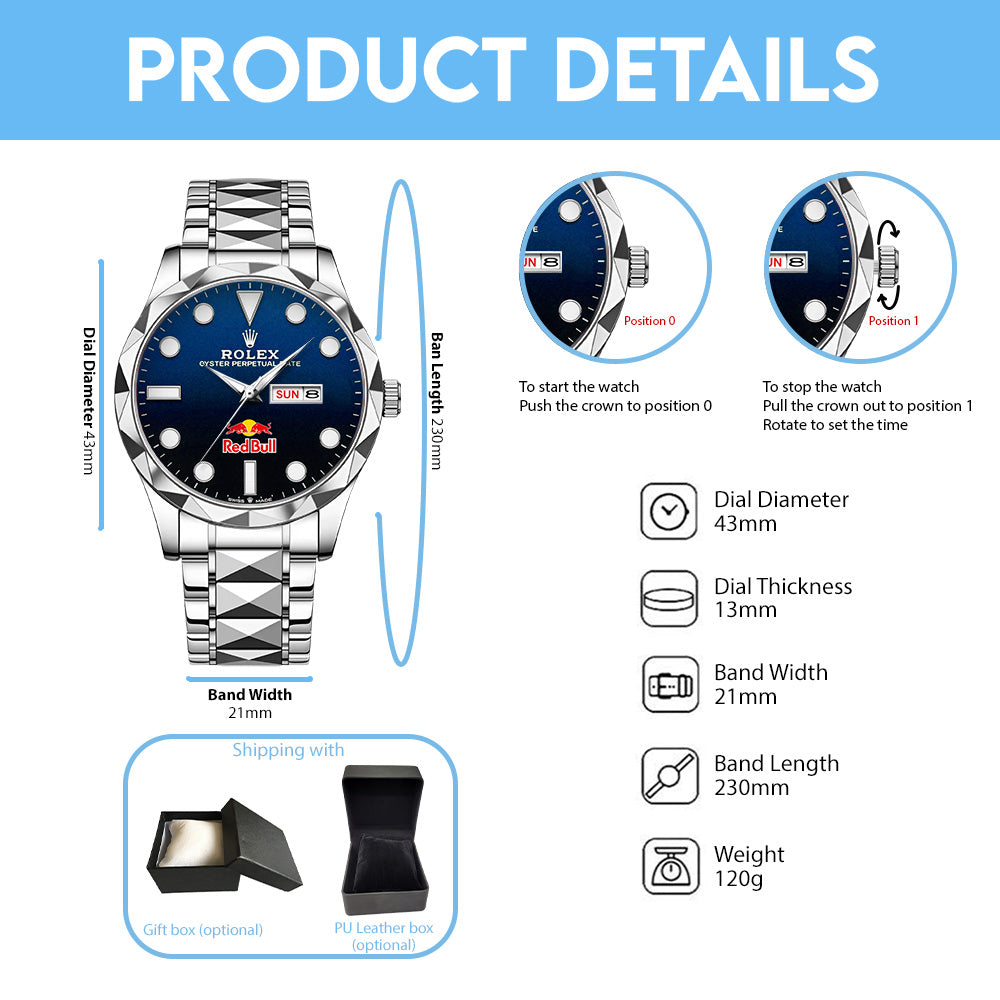 Red Bull Racing x Rolex Alloy Luxury Quartz Watch - GNE6300