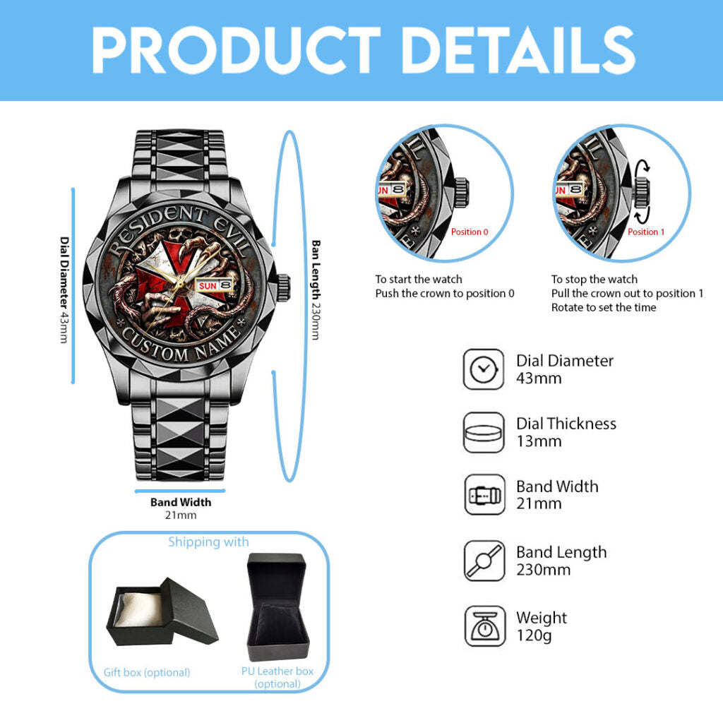 Personalized Resident Evil Alloy Luxury Quartz Watch - TANTN21688
