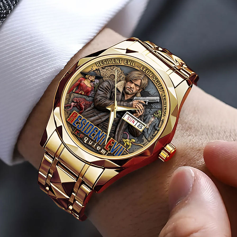 Resident Evil Requiem x Leon Scott Kennedy Alloy Luxury Quartz Watch - TMTHU4481