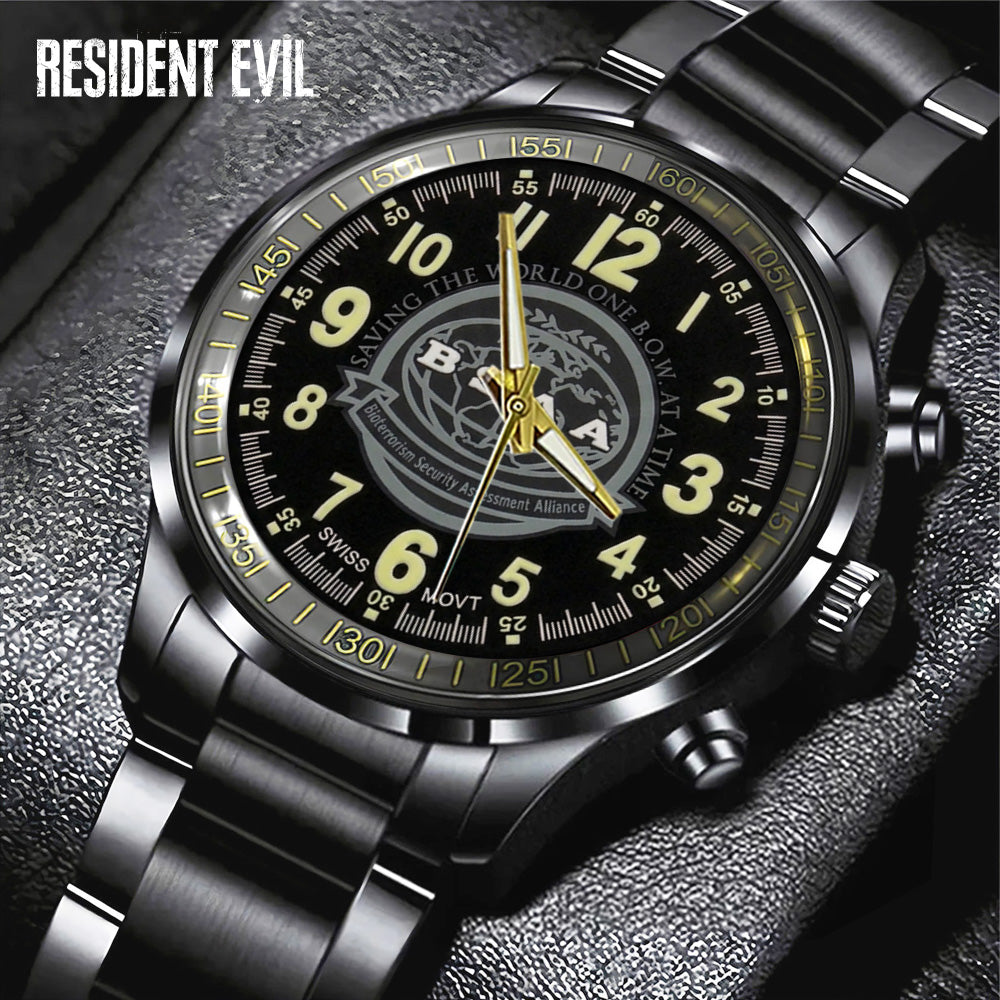 Resident Evil Black Stainless Steel Watch - GNE5859