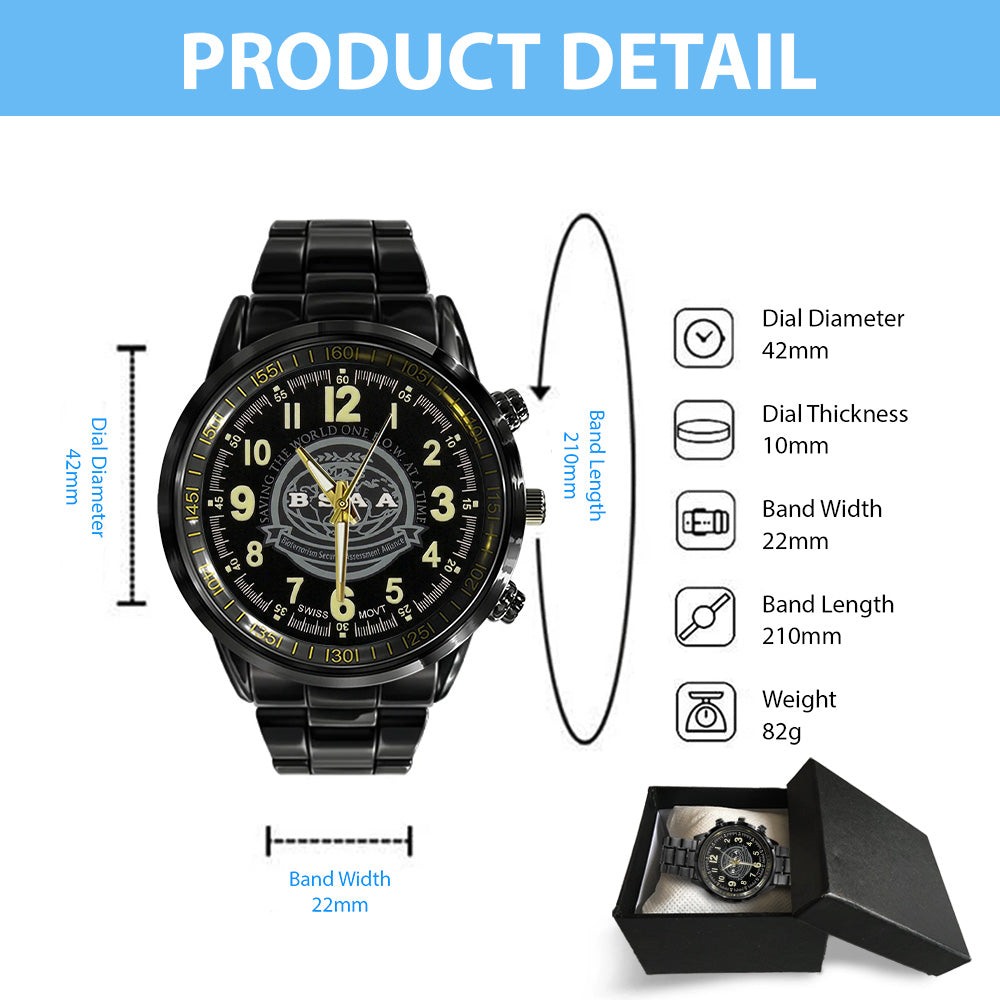 Resident Evil Black Stainless Steel Watch - GNE5859