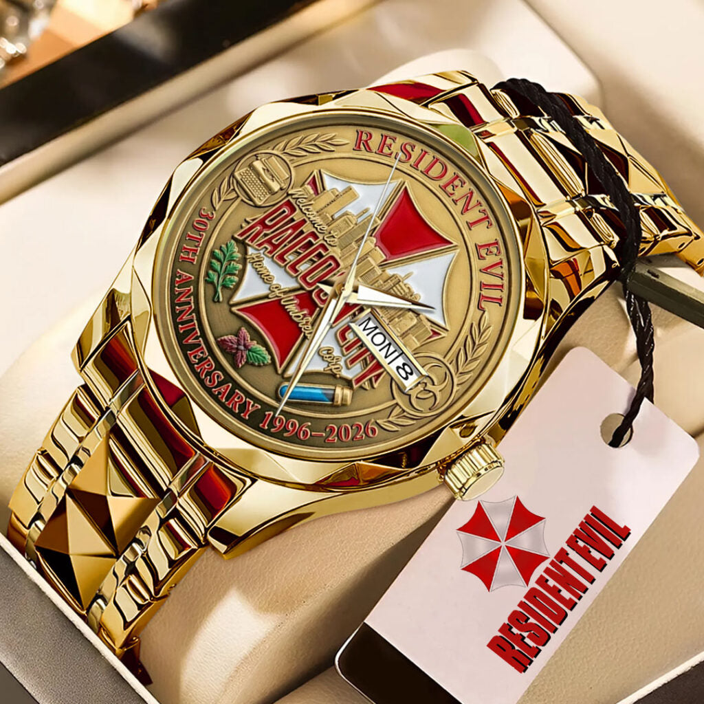 Resident Evil 30th Anniversary Alloy Luxury Quartz Watch - TMTHU4242
