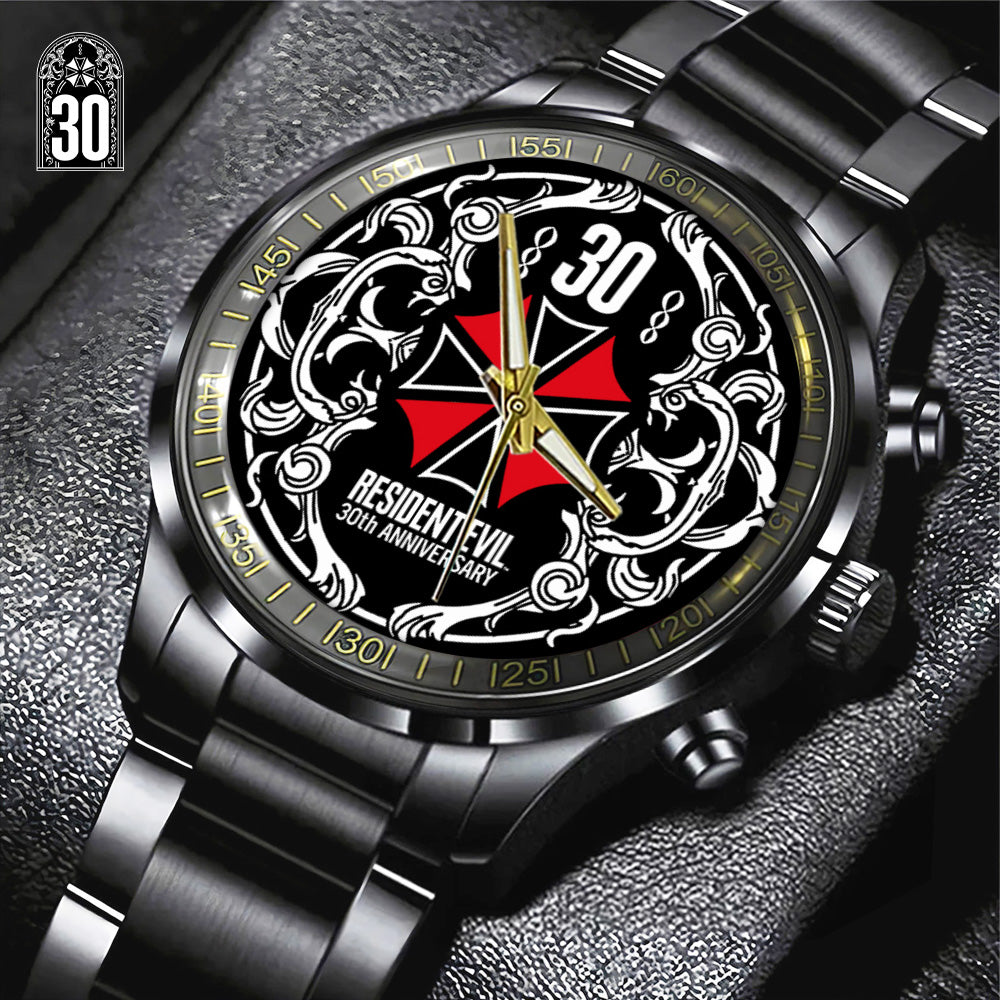 Resident Evil 30th Anniversary Black Stainless Steel Watch - GNE5671