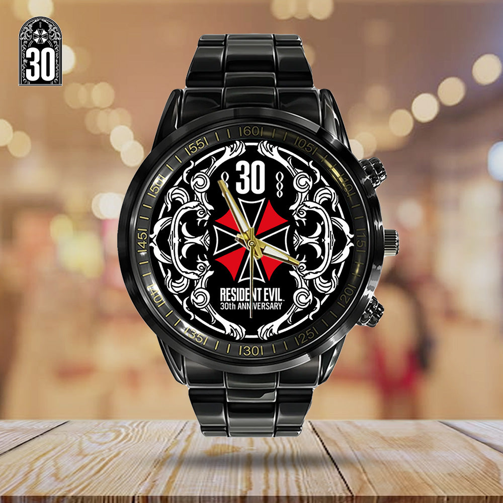 Resident Evil 30th Anniversary Black Stainless Steel Watch - GNE5671
