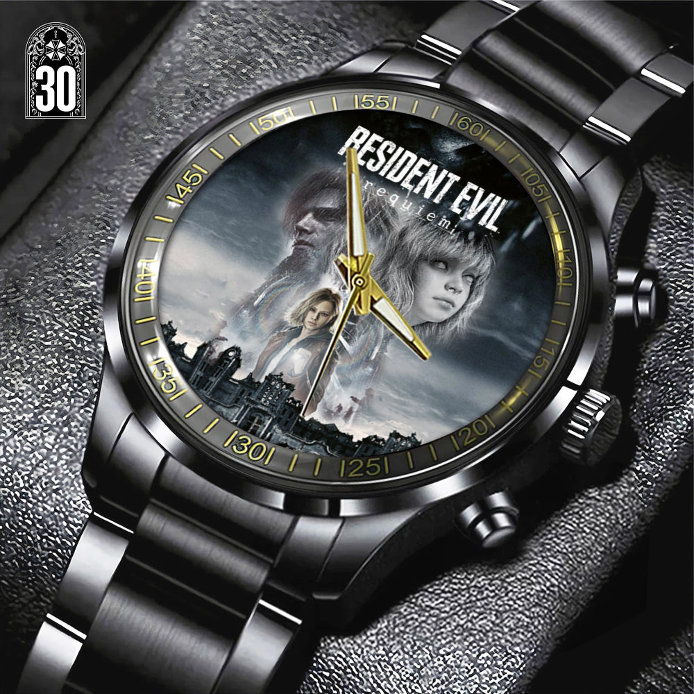 Resident Evil Requiem Black Stainless Steel Watch - GNE5340
