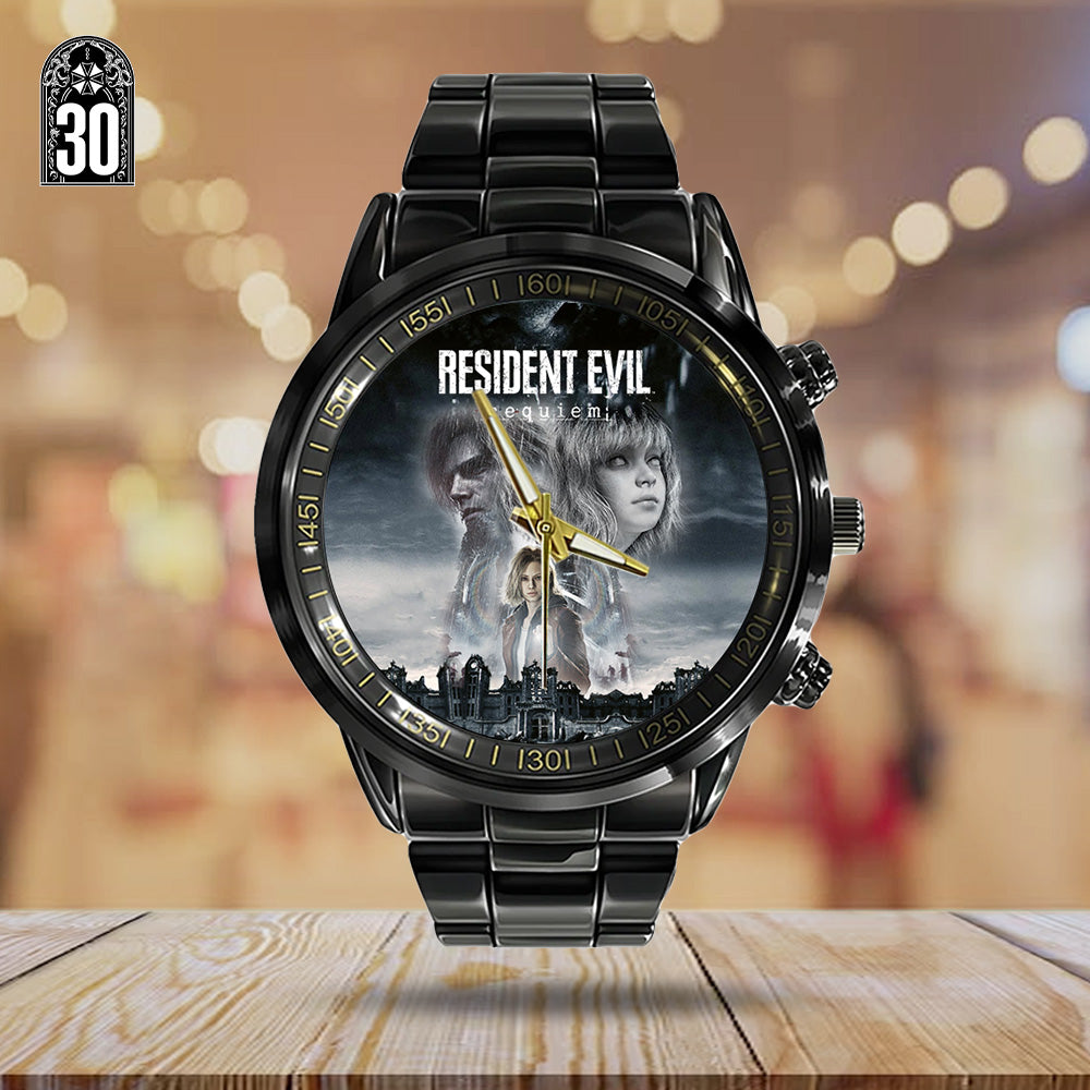 Resident Evil Requiem Black Stainless Steel Watch - GNE5340