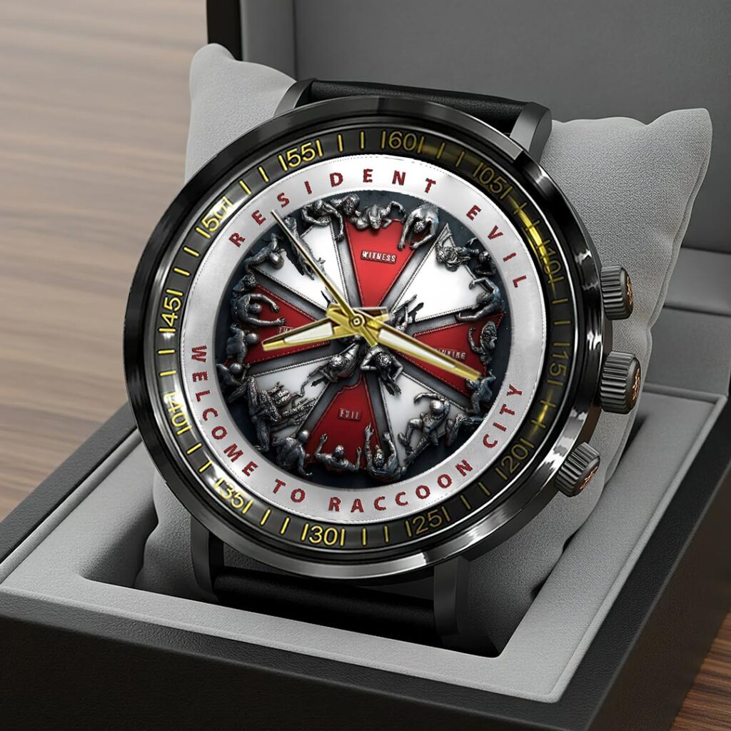 Resident Evil Requiem Black Stainless Steel Watch - HOATT16552