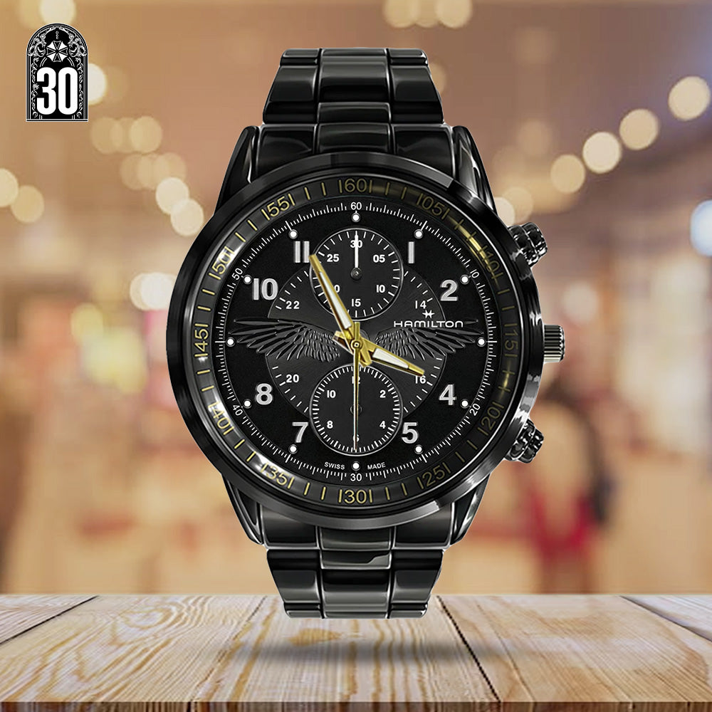 Resident Evil Requiem x Leon Scott Kennedy Black Stainless Steel Watch - GNE5317