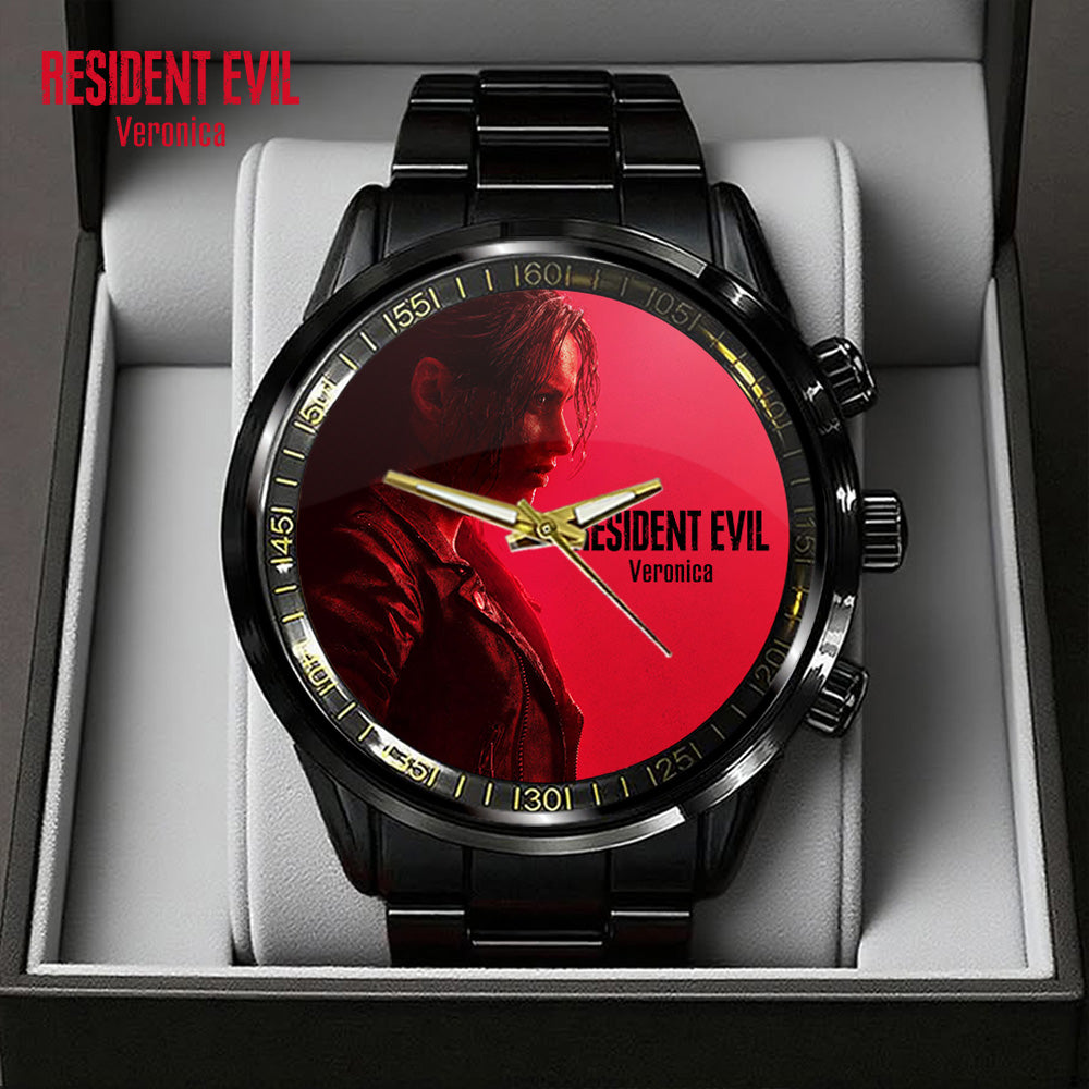 Resident Evil Veronica Black Stainless Steel Watch - GNE6998