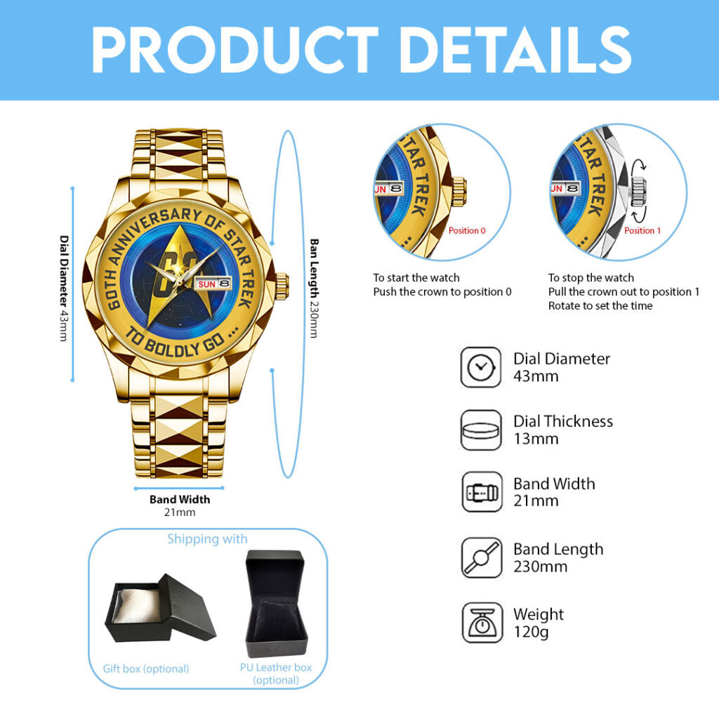 Star Trek 60th Anniversary Alloy Luxury Quartz Watch - TMTHU1675
