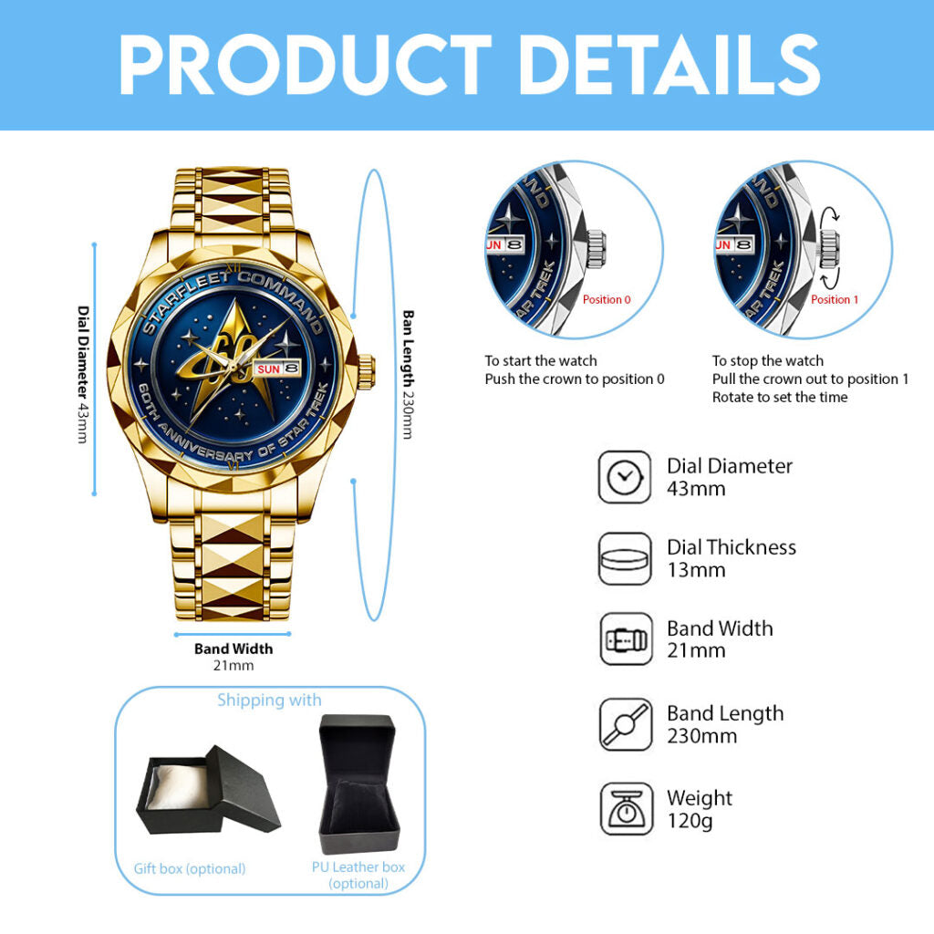 Star Trek 60th Anniversary 2026 Alloy Luxury Quartz Watch - TMTHU1342