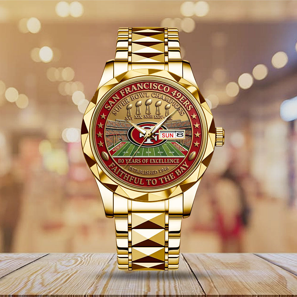 San Francisco 49ers 80 Years Alloy Luxury Quartz Watch - MAITM14361
