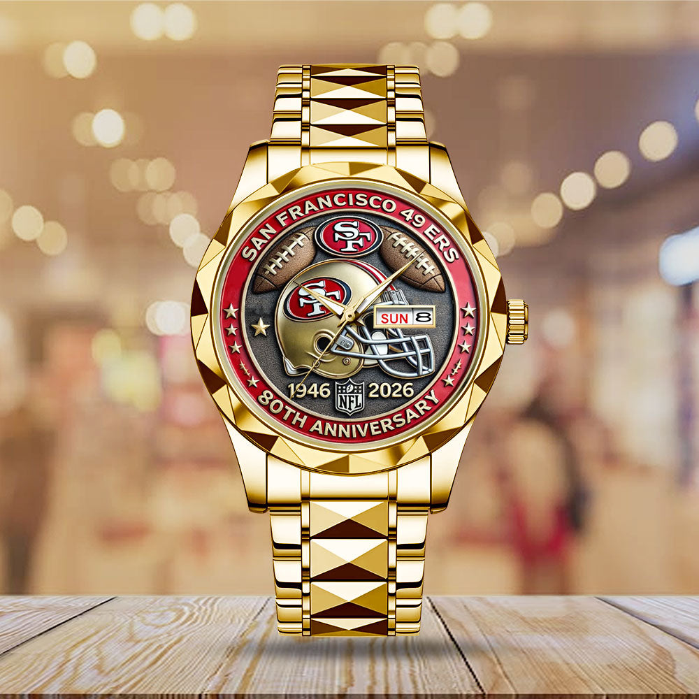 San Francisco 49ers 80th Anniversary Alloy Luxury Quartz Watch - MAITM14265