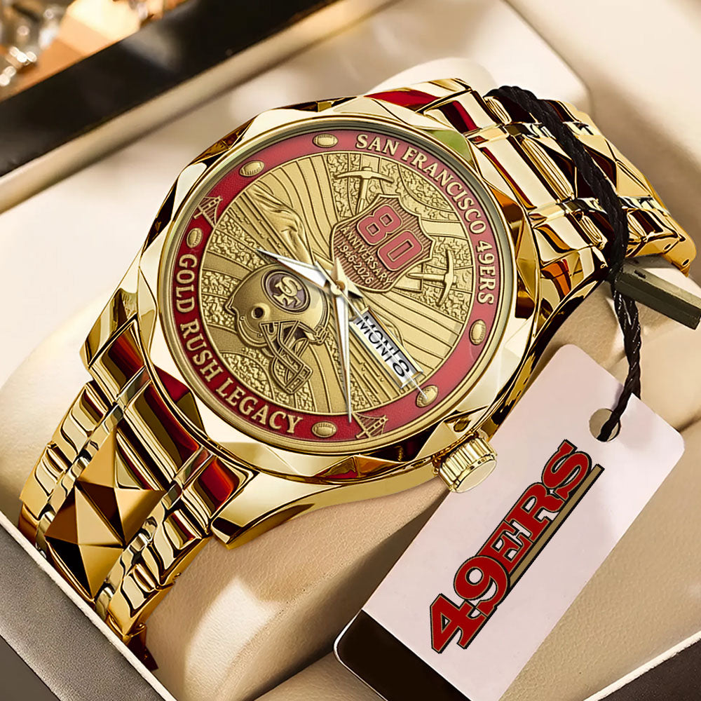 San Francisco 49ers 80th Anniversary Alloy Luxury Quartz Watch - MAITM14594