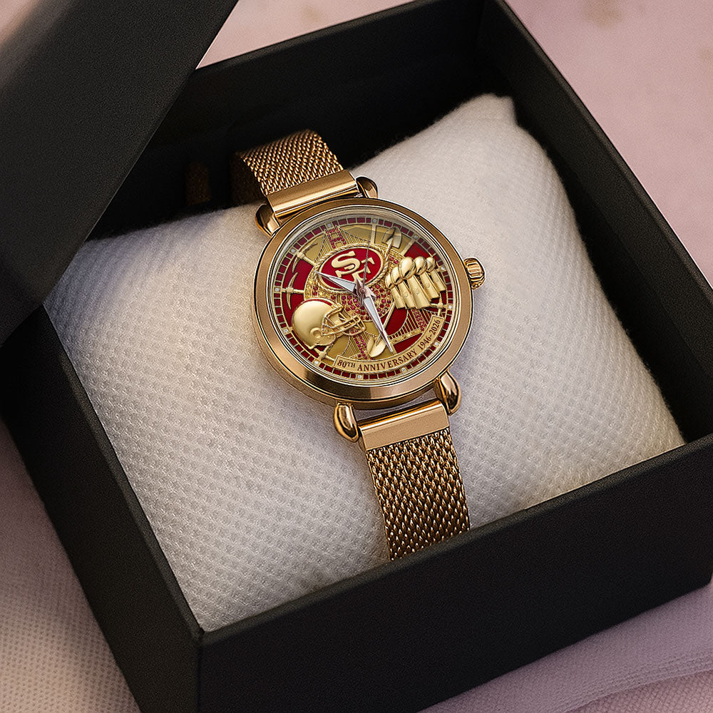 San Francisco 49ers 80th Anniversary Mesh Strap Quartz Watch - MAITM14540