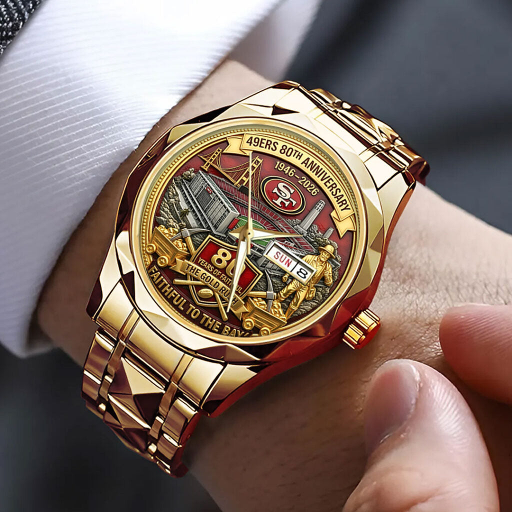 San Francisco 49ers 80th Anniversary Alloy Luxury Quartz Watch - TMTHU3271