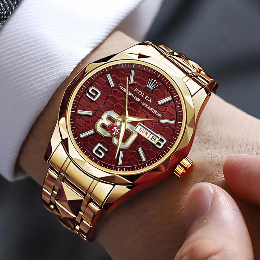 San Francisco 49ers 80th Anniverasry Alloy Luxury Quartz Watch - TMTHU3896