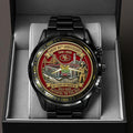 San Francisco 49ers 80th Anniversary Black Stainless Steel Watch - HOATT15753