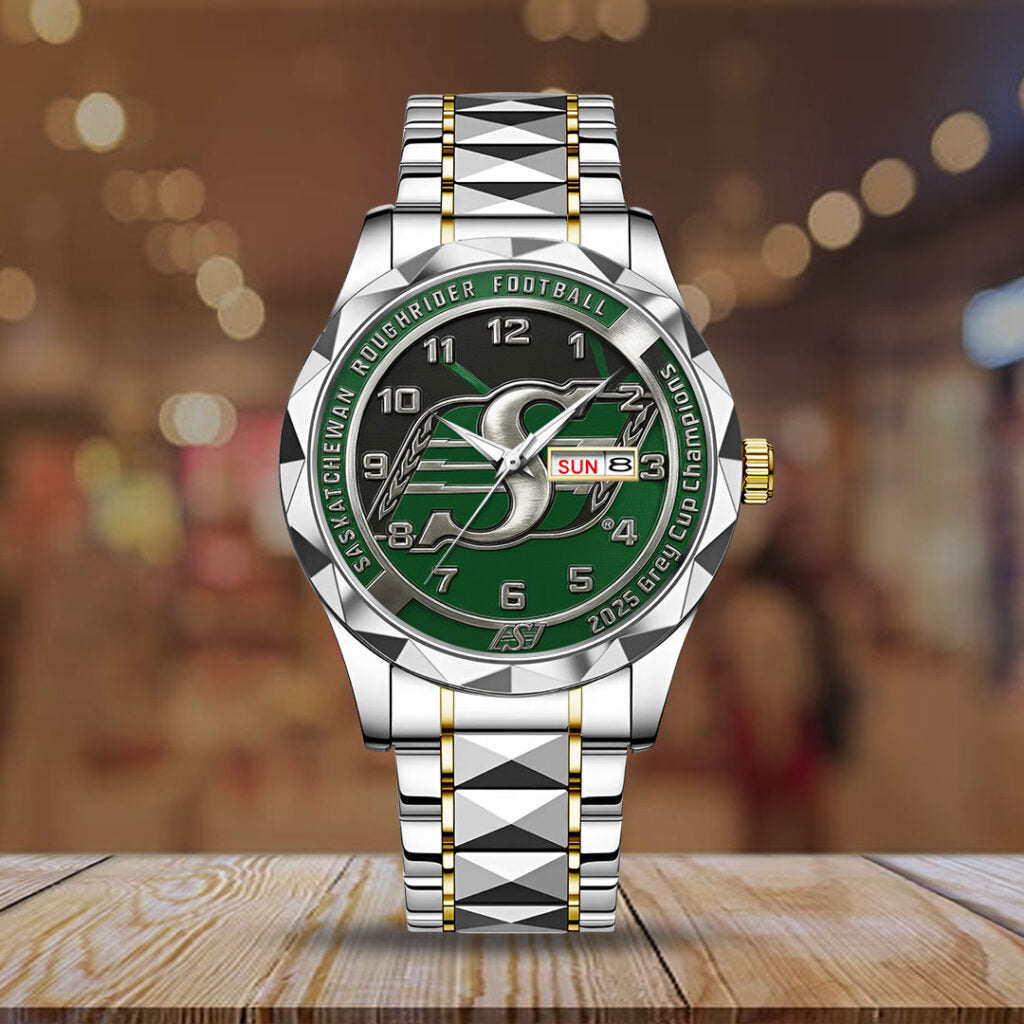 Saskatchewan Roughriders 2025 Grey Cup Champions Alloy Luxury Quartz Watch - TMTHU2225