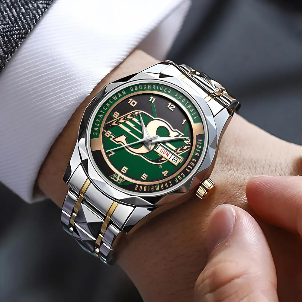 Saskatchewan Roughriders 2025 Grey Cup Champions Alloy Luxury Quartz Watch - TANTN18920