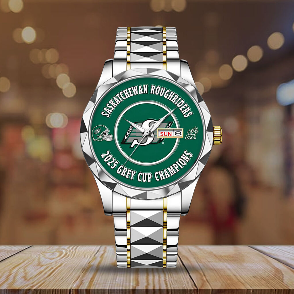 Saskatchewan Roughriders 2025 Grey Cup Champions Alloy Luxury Quartz Watch - TMTHU2236