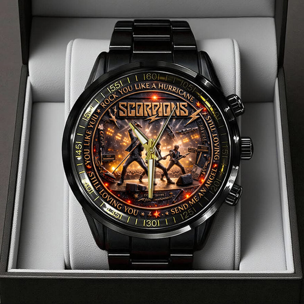 Scorpions Black Stainless Steel Watch - TANTN21289