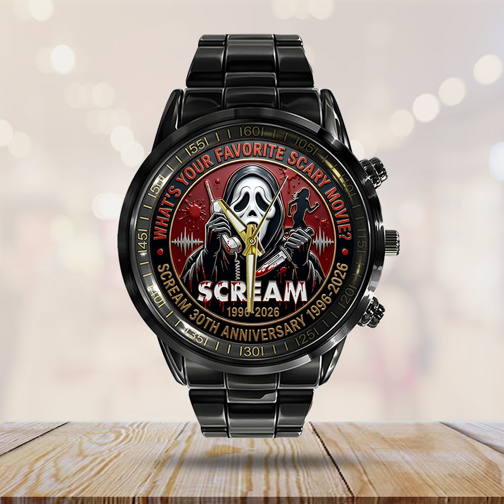 Scream 30th Anniversary Black Stainless Steel Watch - TMTHU4239
