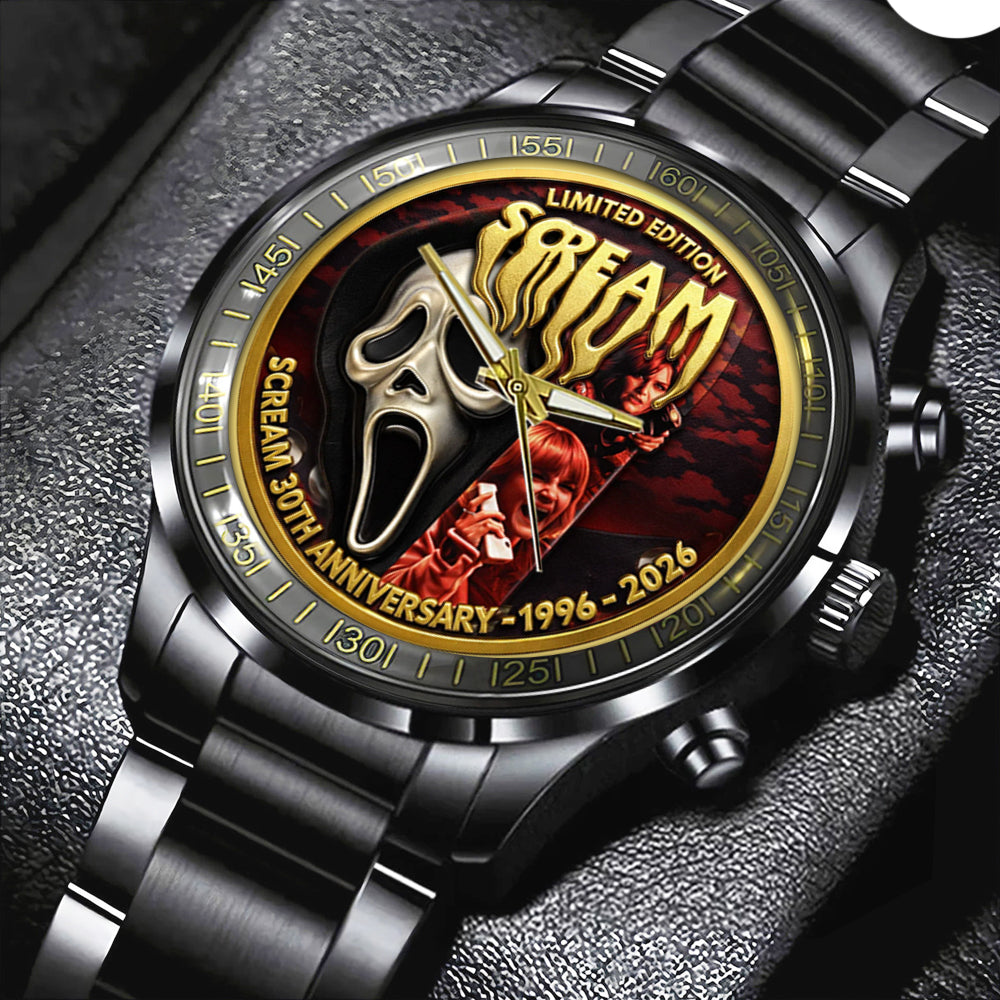 Scream 30th Anniversary Black Stainless Steel Watch - TMTHU3769