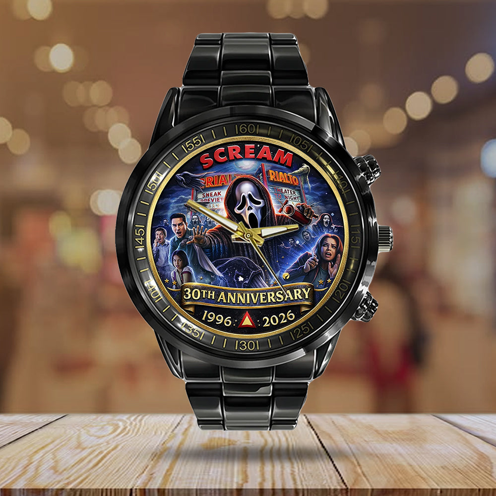 Scream 30th Anniversary Black Stainless Steel Watch - TMTHU3692