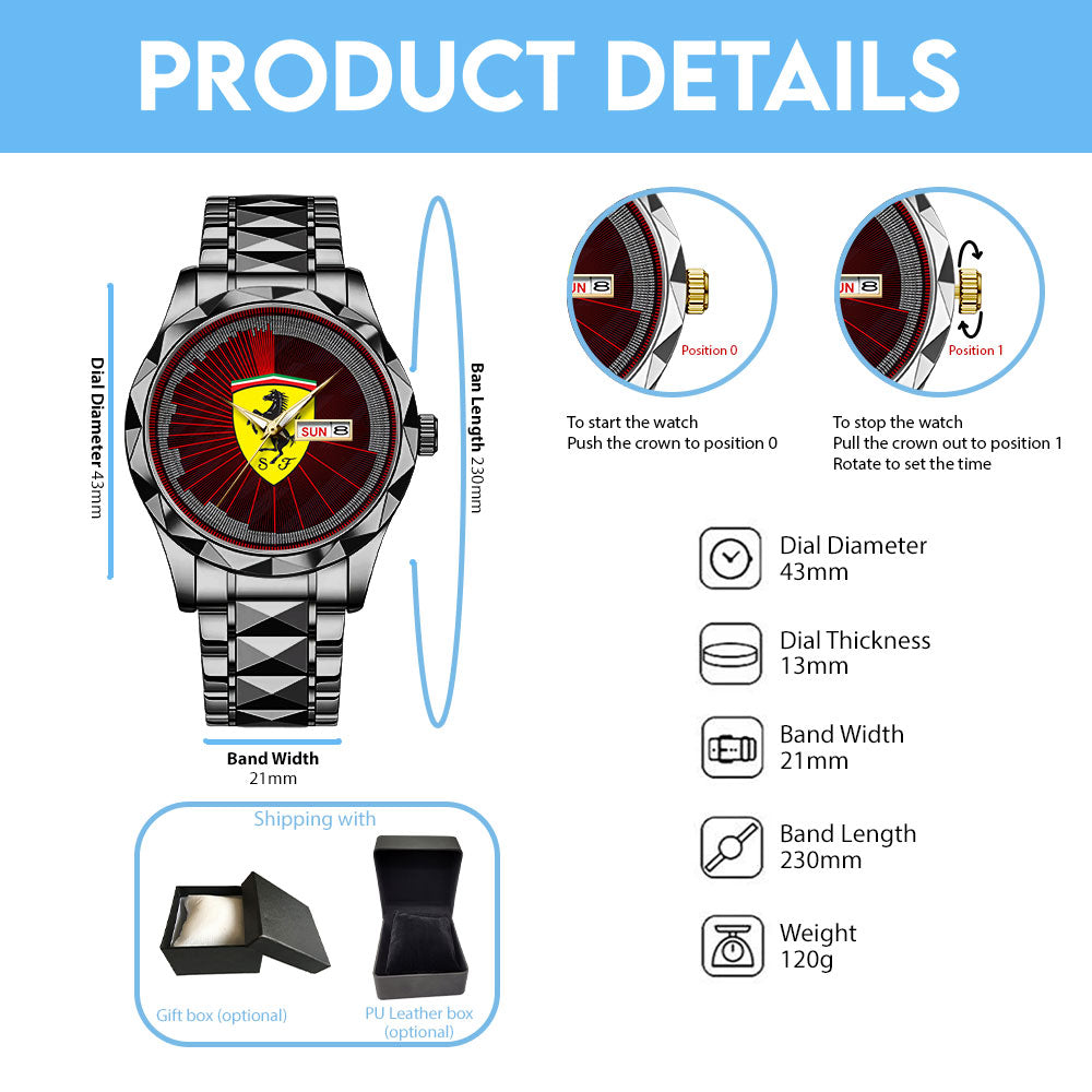 Scuderia Ferrari Alloy Luxury Quartz Watch - TANTN24130