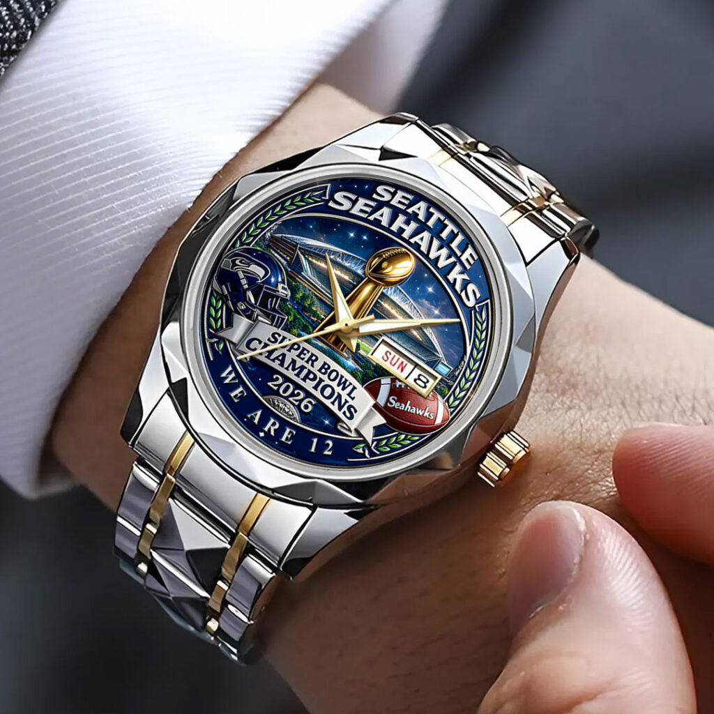 Seattle Seahawks 2025 Super Bowl LX Champions Alloy Luxury Quartz Watch - GNE5071