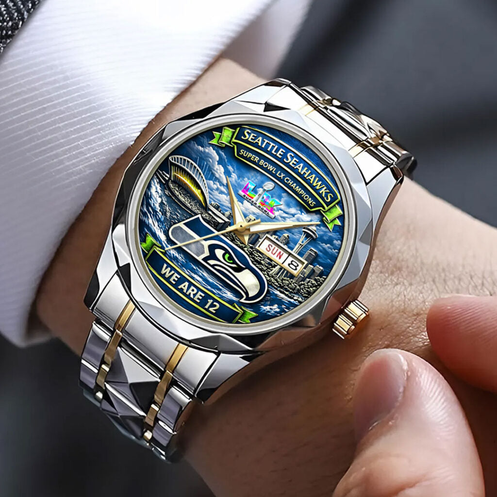 Seattle Seahawks 2025 Super Bowl LX Champions Alloy Luxury Quartz Watch - GNE5072