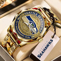 Seattle Seahawks 50th Anniversary Alloy Luxury Quartz Watch - MAITM14413