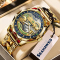Seattle Seahawks 50th Anniversary Alloy Luxury Quartz Watch - MAITM14462
