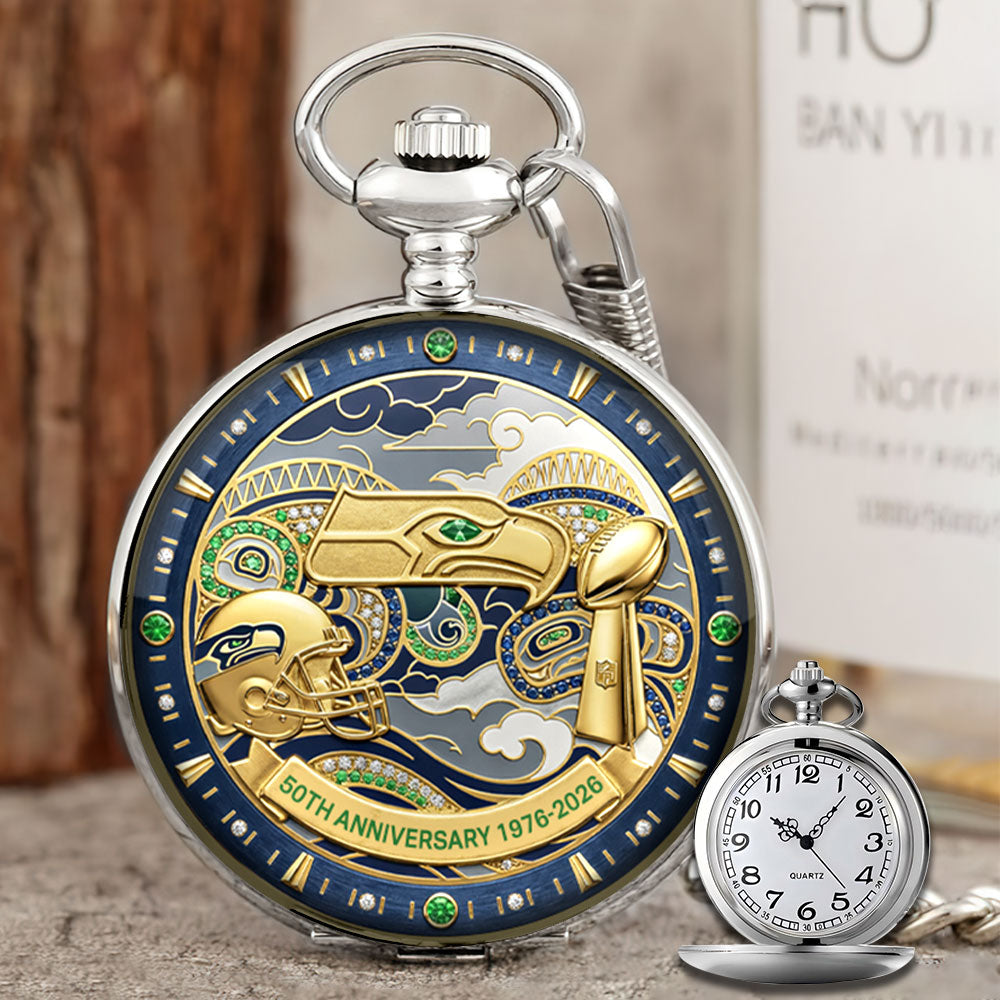 Seattle Seahawks 50th Anniversary Pocket Watch - MAITM14585