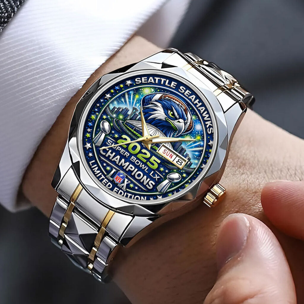 Seattle Seahawks 2025 Super Bowl LX Champions Alloy Luxury Quartz Watch - TMTHU3857