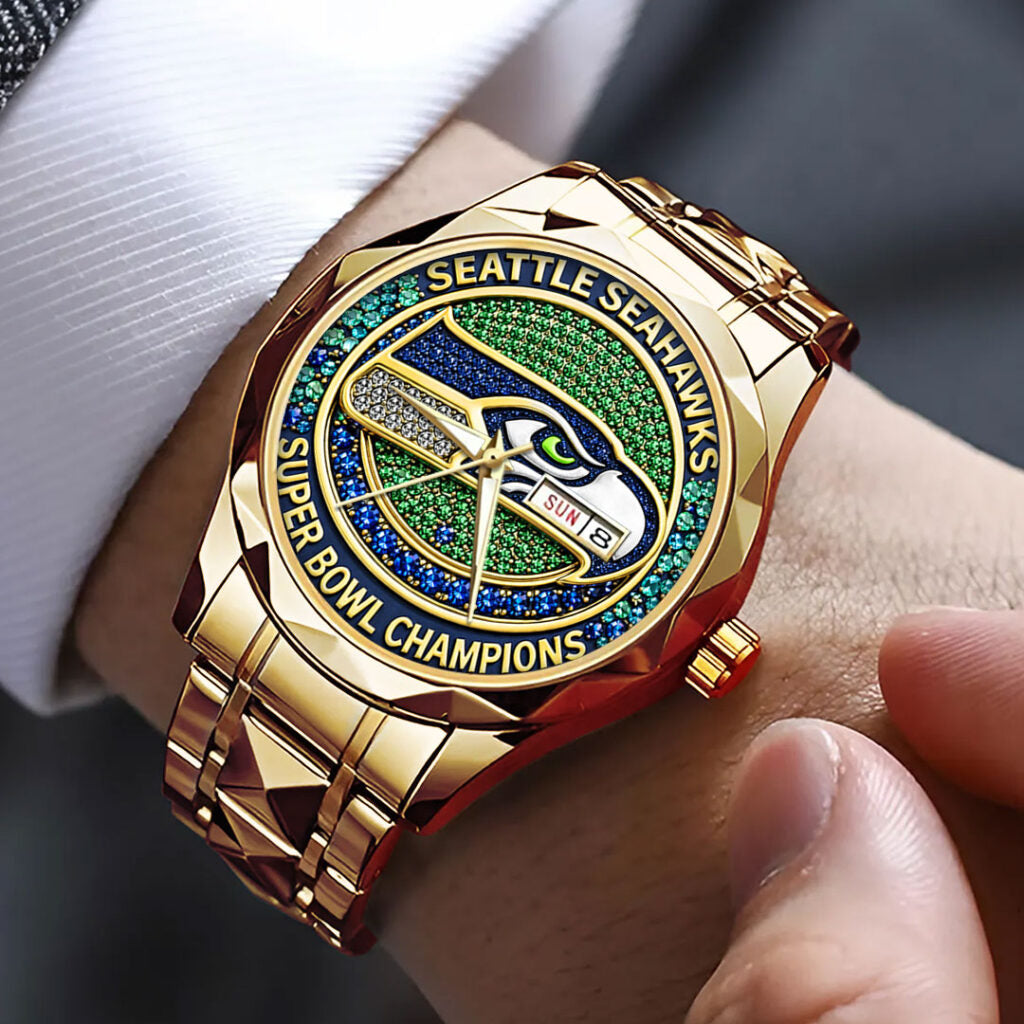 Seattle Seahawks 2025 Super Bowl LX Champions Alloy Luxury Quartz Watch - TANTN20957
