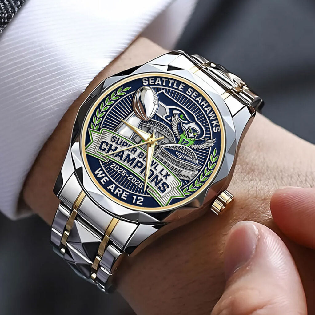 Seattle Seahawks 2025 Super Bowl LX Champions Alloy Luxury Quartz Watch - TANTN21050